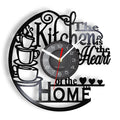 Kitchen Vinyl Wall Clock- The Kitchen is The Heart.