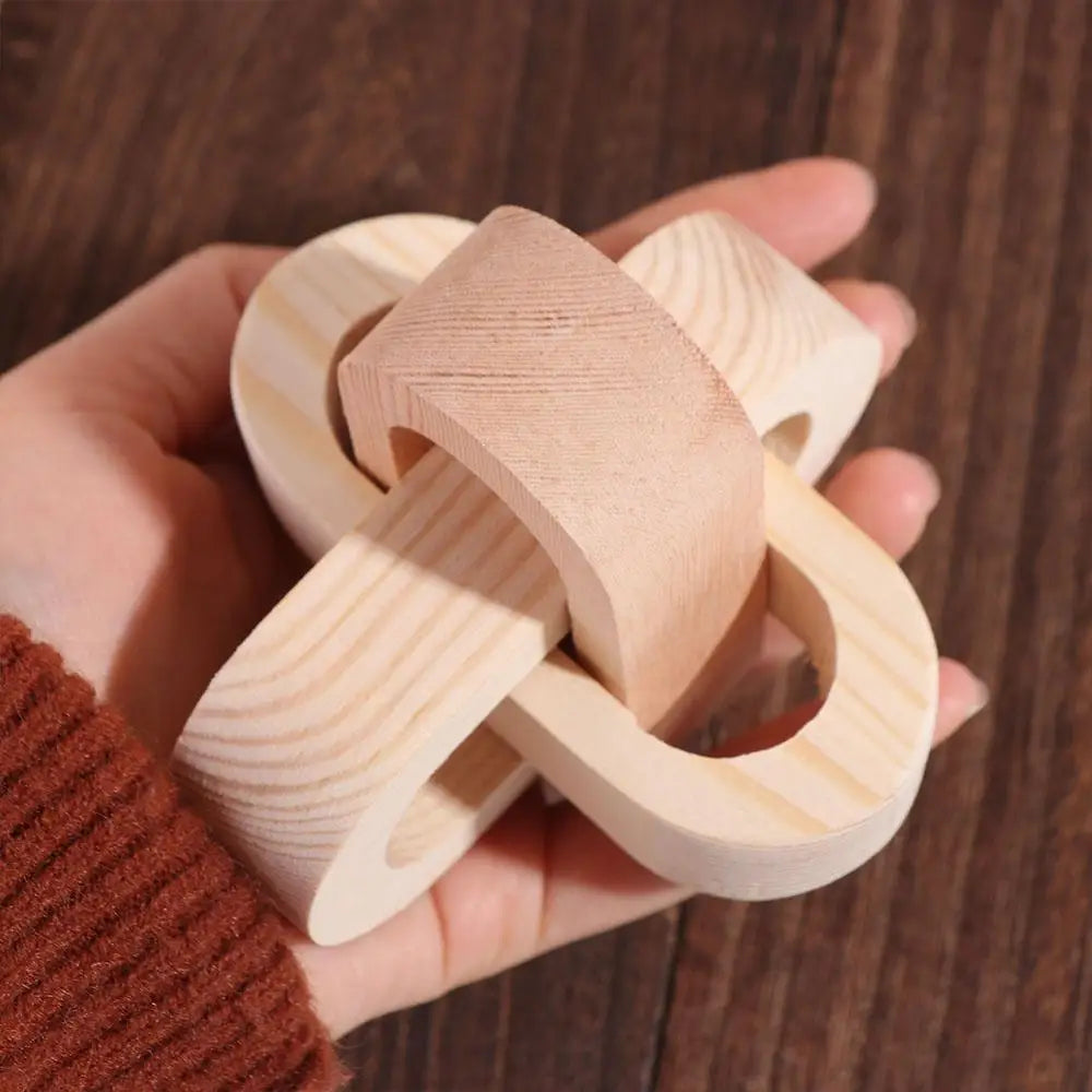 Boho Wooden Chain Link - 3 Link knot decor