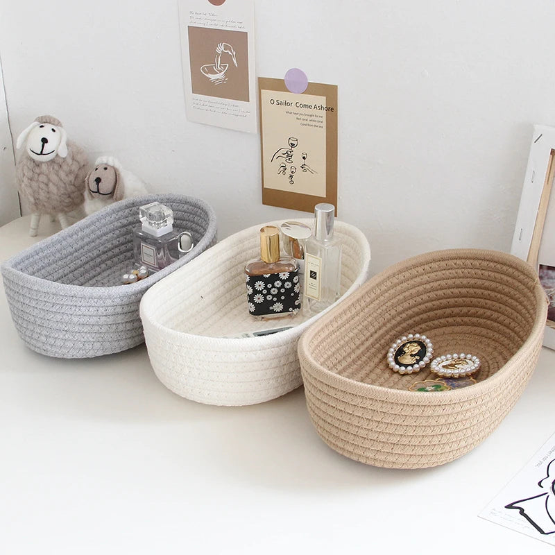 Casa Bella Woven Rope Basket-Boho Storage Organizer
