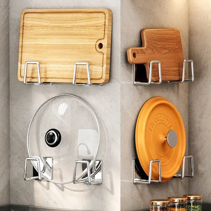 Under Cabinet Pot Lid Holder- Wall Mount Organizer.