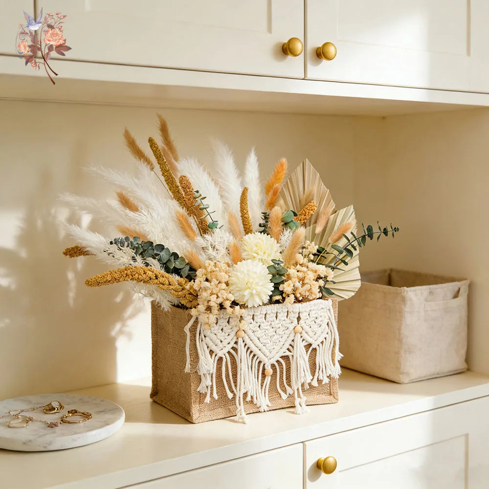 Dried Flower Bouquet with Basquet