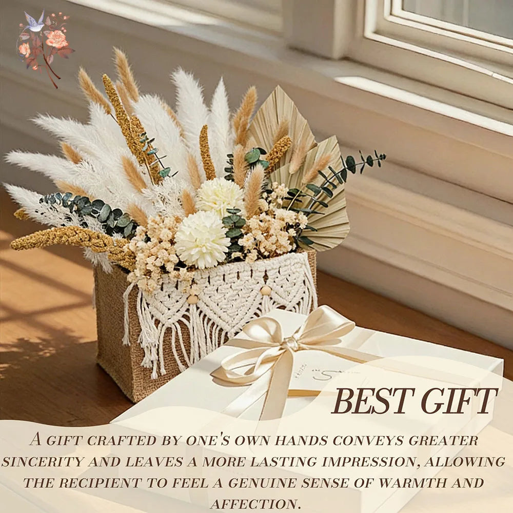 Dried Flower Bouquet with Basquet