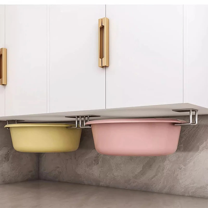 Under Cabinet Pot Lid Holder- Wall Mount Organizer.