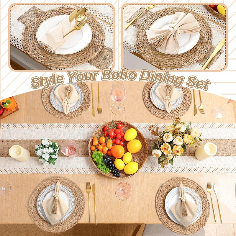 Boho Table set for 4
