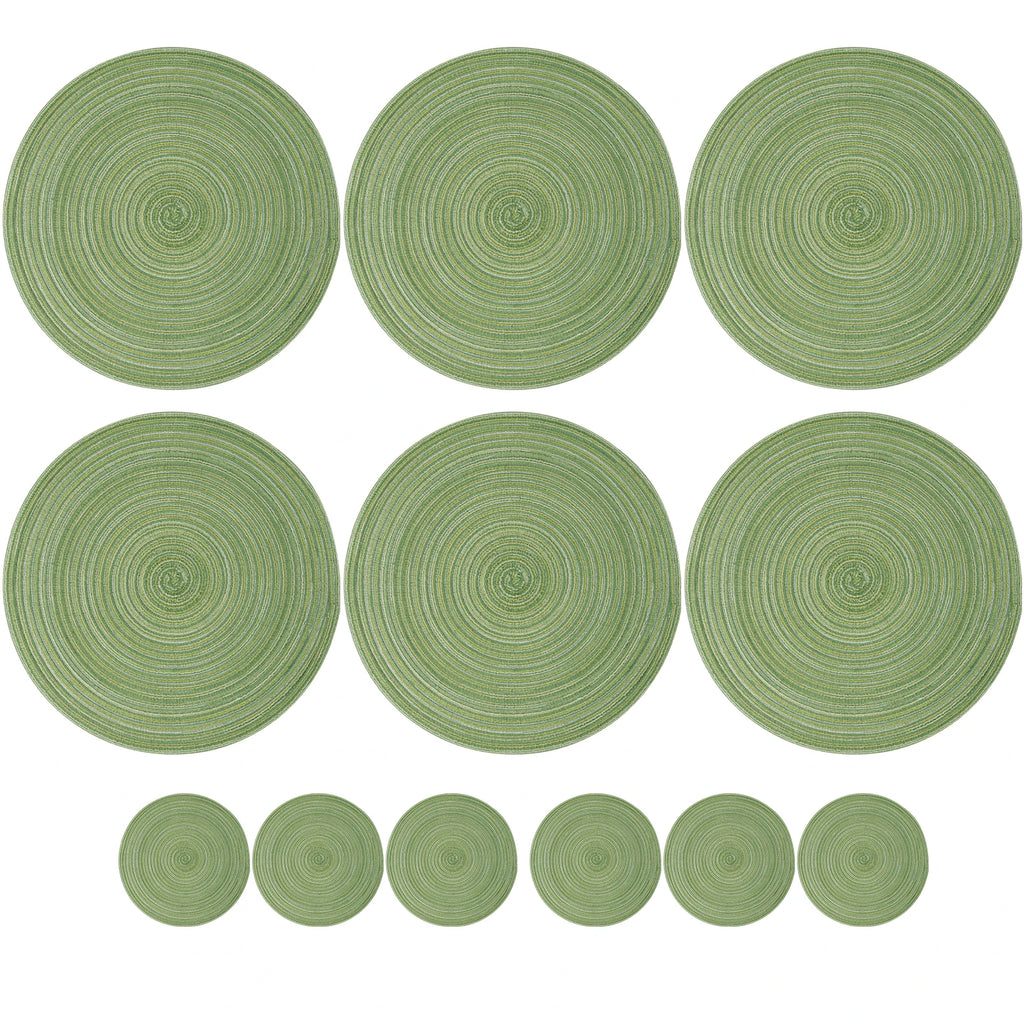 Round Braided Placemats- Set of 6