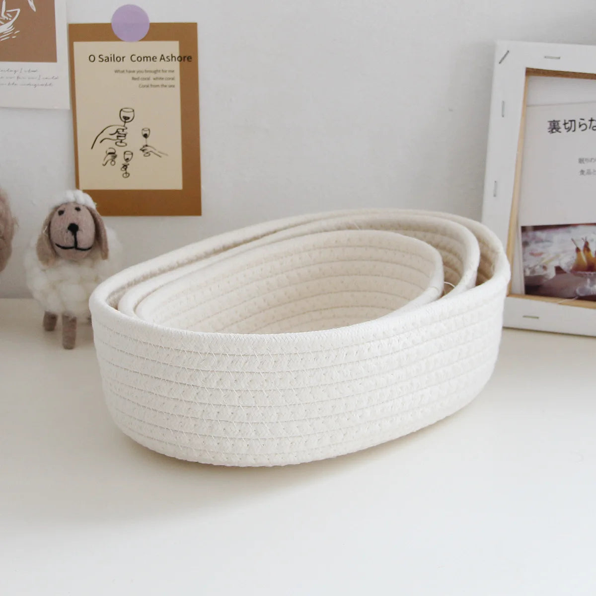 Casa Bella Woven Rope Basket-Boho Storage Organizer