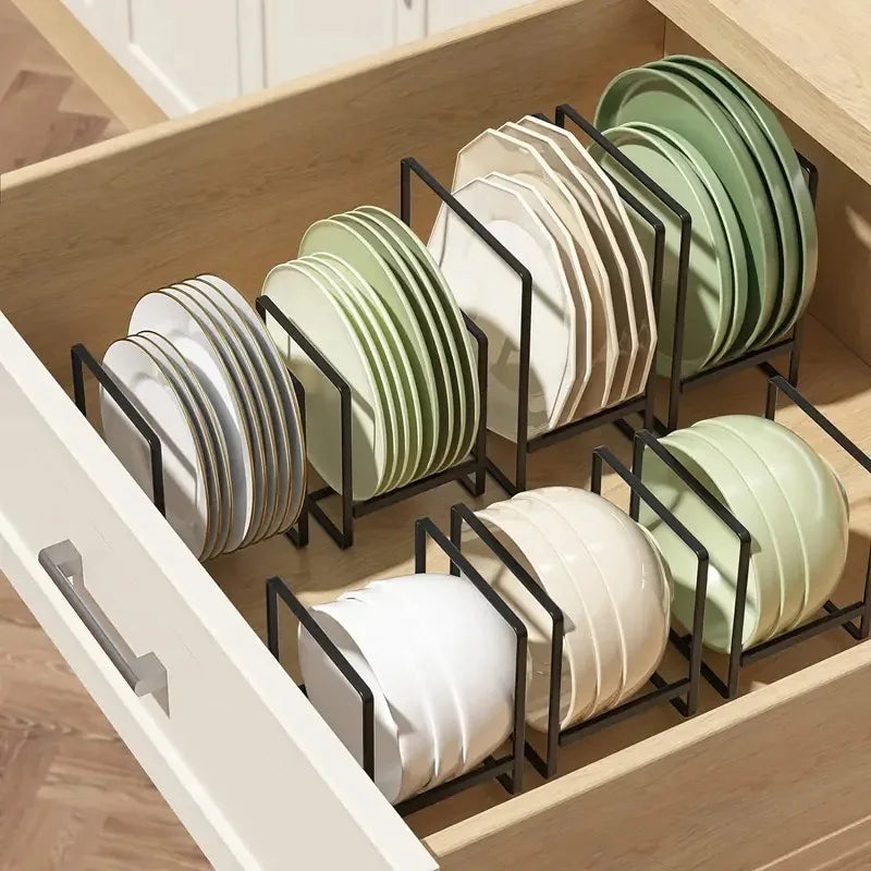 Kitchen Dish Rack- Cabinet Plate Organizer.