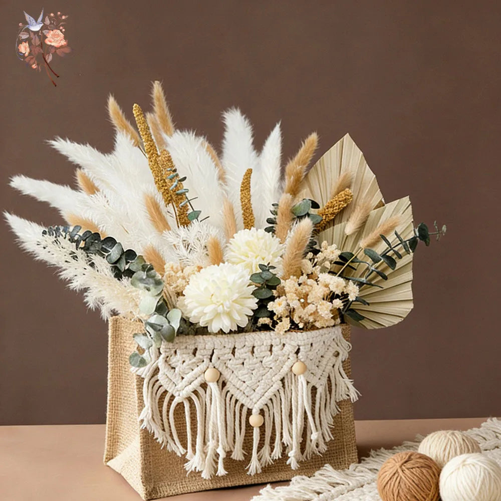 Dried Flower Bouquet with Basquet