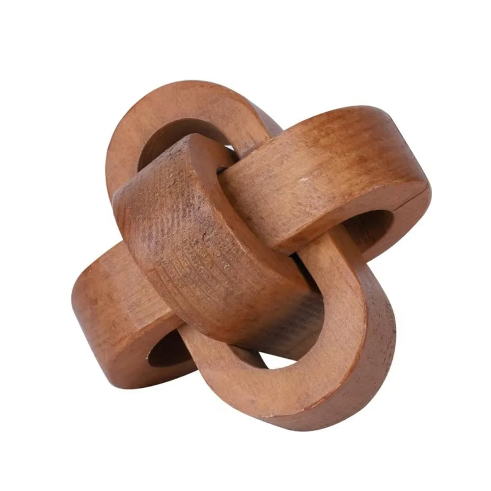 Boho Wooden Chain Link - 3 Link knot decor